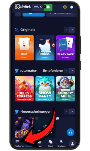 Bonusaktivierung RainBet