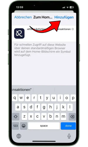 Schaltfläche hinzufügen RainBet
