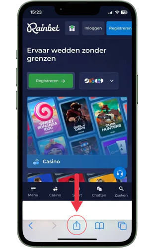 Deelknop Rainbet