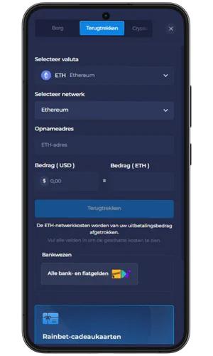 Razendsnelle uitbetaling Rainbet